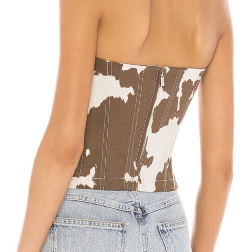 MIAOU - Leia Corset in Cow Print - Picture 2 of 3